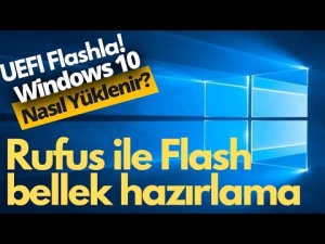 Freedos Laptop&#039;lara UEFI ile WINDOWS PRO KURMA - RUFUS ile Kurulum Flash&#039;ı Hazırlama