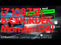 i7 10. Nesil 10875H 8 Çekirdek İşlemciler Monster TULPAR Serilerine Geldi
