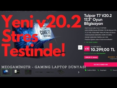 Monster Notebook - Tulpar T7 v20.2 i7 10. Nesil İşlemci Stres Testi - İşlemci Sıcaklık Değerleri